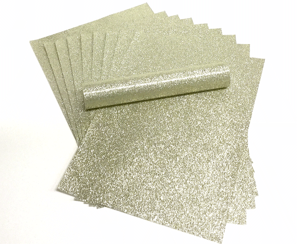 A4 Pale Gold Glitter Paper Soft Touch Non Shed 150gsm Pack of 10 Sheets