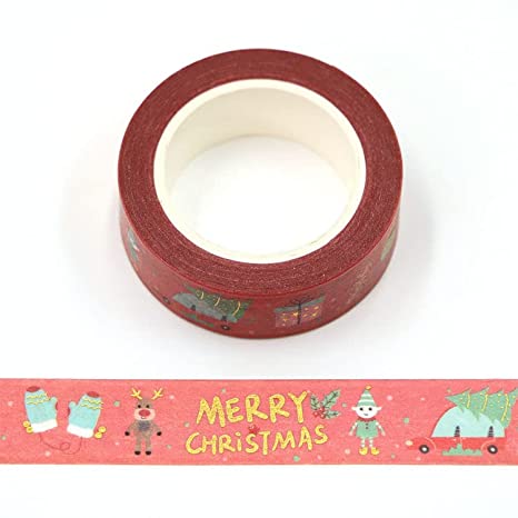 Merry Christmas Washi Tape Decorative Crafts Masking Tape 15mm x 10m