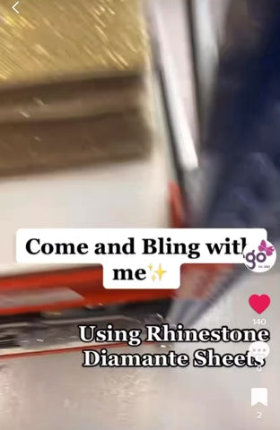 Demo of applying rhinestone sheet