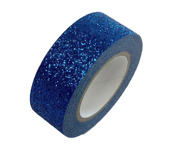 Royal Blue Glitter Washi Tape Decorative Masking Self Adhesive