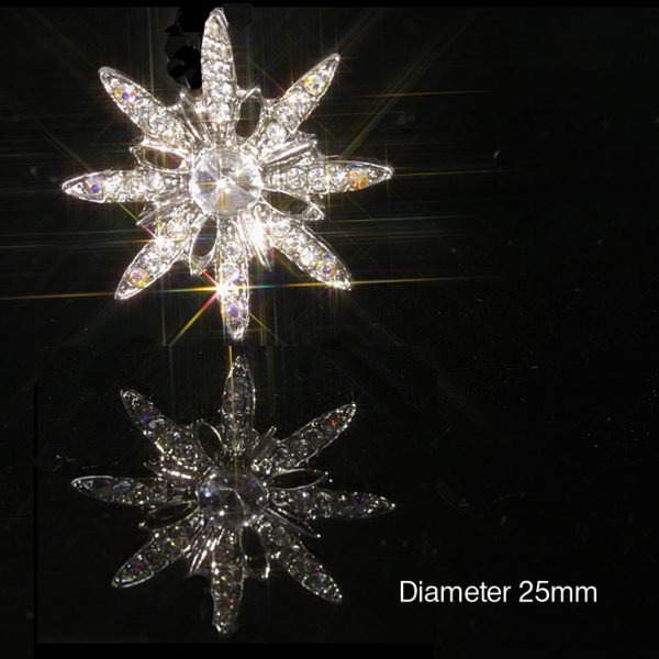 10 Star Flower Crystal Diamante Embellishments Iridescent Stones