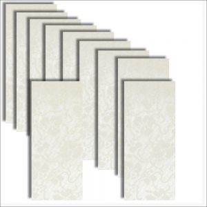 10 Dandy White Broderie Card Inserts DL Size 1 (Large)