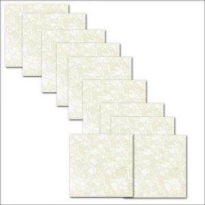 10 Ivory Broderie Square Card Inserts 140 x 140