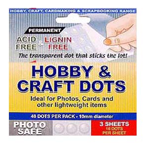 Craft Glue Dots - 10mm x 48 per wallet - PERMANENT