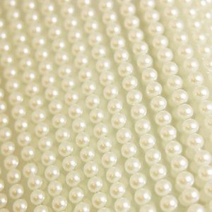 500 Ivory Mini 3mm Pearls Flat Backed Round Self Adhesive Beads
