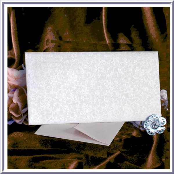 10 Tapestry Dandy White Applique DL Envelopes