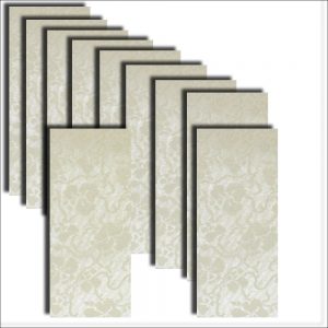 10 Ivory Broderie Card Insert DL Size 1 (Large)