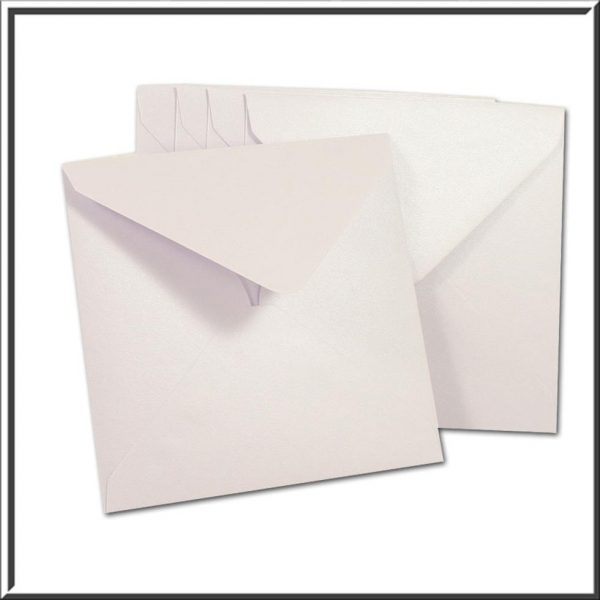 10 Square Pearlescent Lilac Envelopes