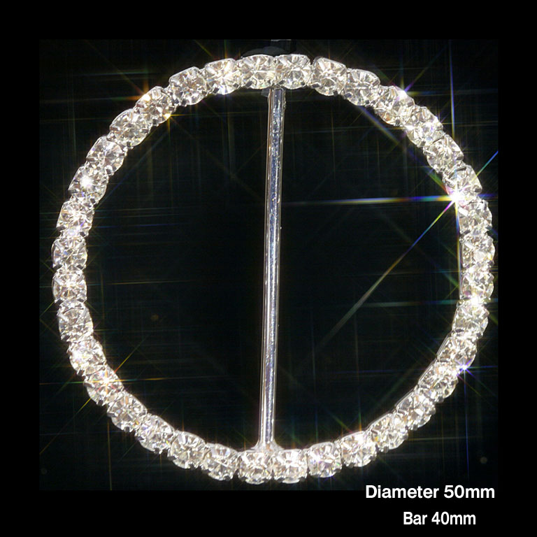 5 Silver Grade A Rhinestone Diamond Ribbon Slider Wedding Buckle 13mm Bar M0187 