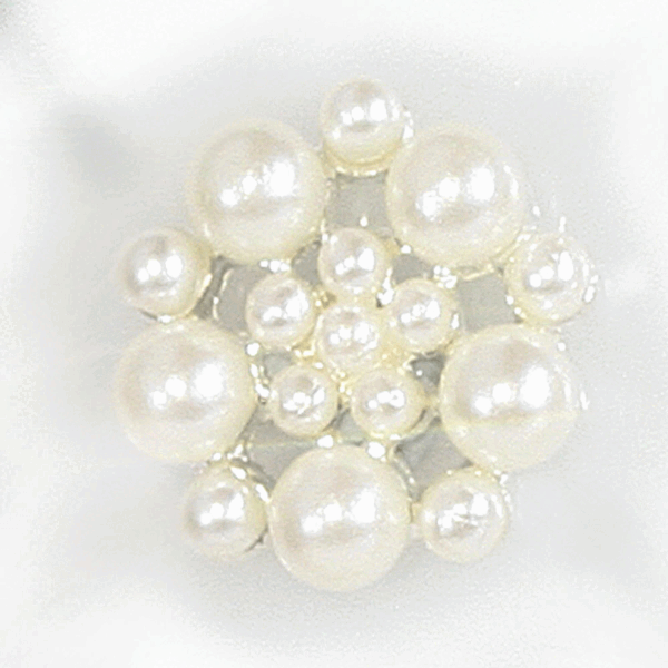 10 Daisy Mini Pearl Cluster Embellishments size 17mm