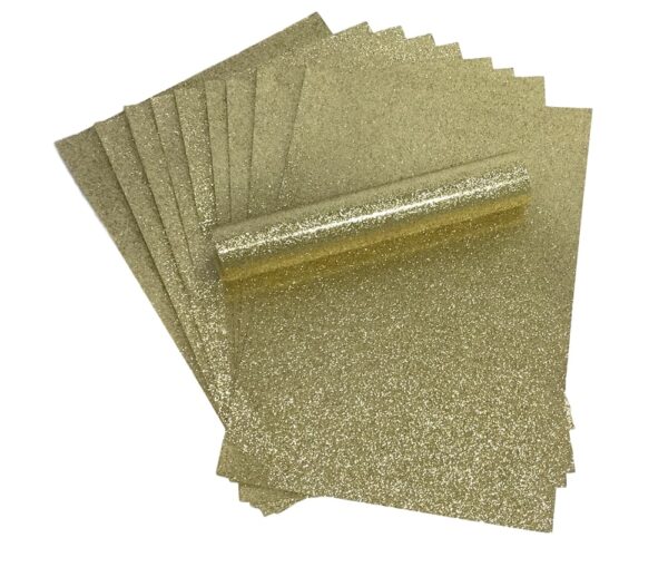 A4 Gold Glitter Paper Soft Touch Non Shed 150gsm Pack of 10 Sheets