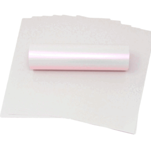 10 Sheets Ivory A4 Card With Pink Pearlescent Shimmer Decorative One Sided 300gsm
