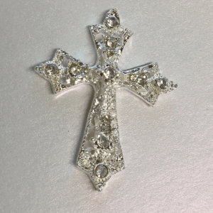 10 filigree cross diamante embellishment approx 3.3cm x 2.75