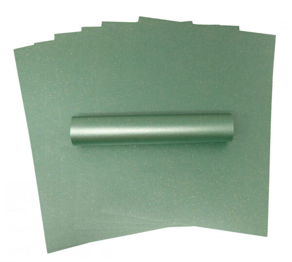 10 Sheets of A4 Iridescent Sparkle Paper Christmas Green 120gsm