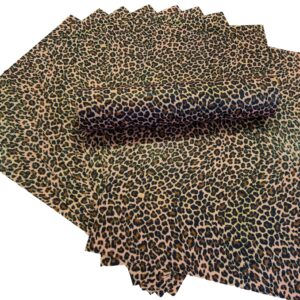 A4 LEOPARD SPOT Glitter Paper Soft Touch Non Shed 100gsm Pack of 10 Sheets