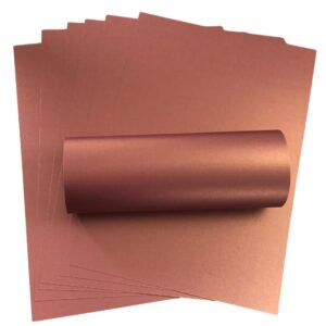 10 Sheets Violet A4 Card With Gold Pearlescent Shimmer Decorative One Sided 300gsm
