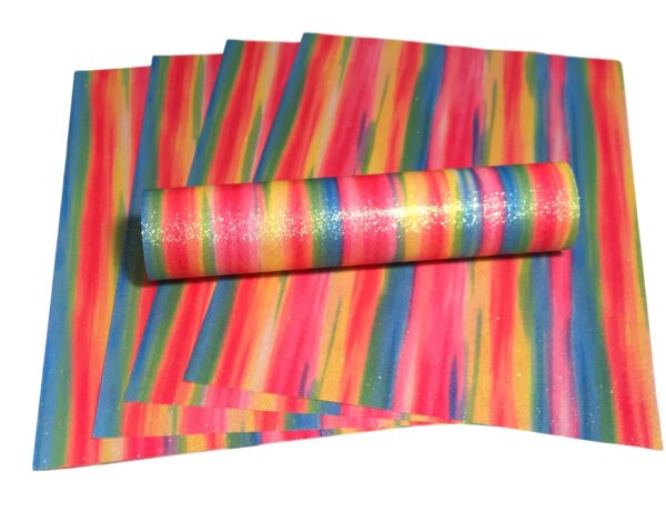 A4 Glitter Paper Multi Colour Rainbow Mix Sparkly Soft Touch Non Shed 100gsm 10 Sheets