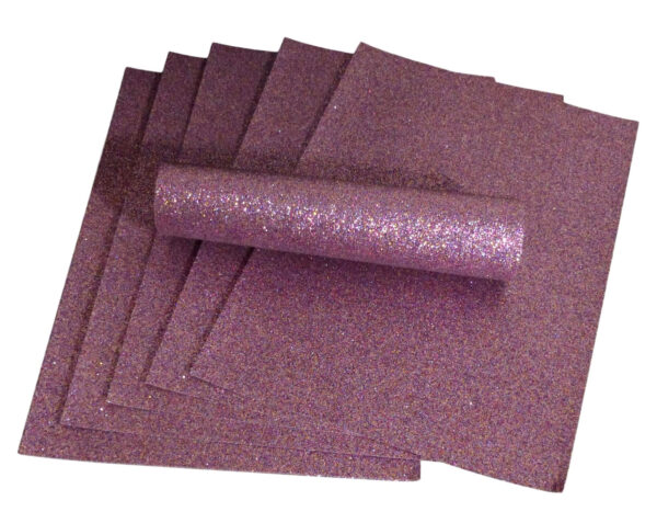 A4 Purple Iridescent Colour Mix Glitter Paper Soft Touch Non Shed 100gsm 10 Sheets