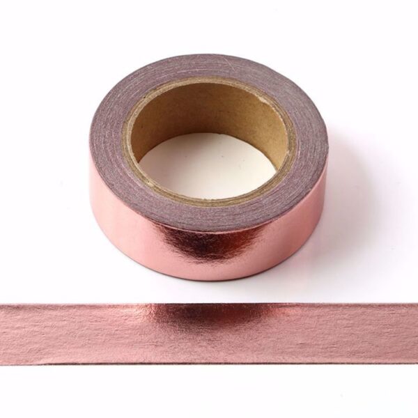 Rose Gold Foil Washi Tape Decorative Self Adhesive Tape 15mm x 10m