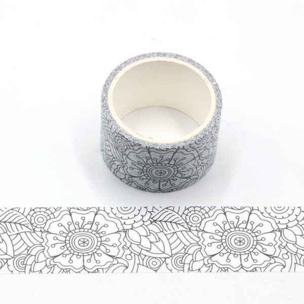 2 Rolls Decorative Floral Colouring In Washi Tape