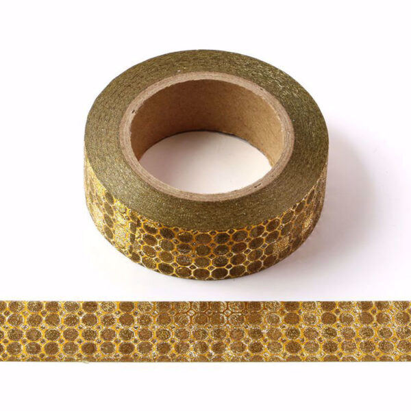 Gold Honeycomb Washi Tape Gold Sparkle Christmas Tape