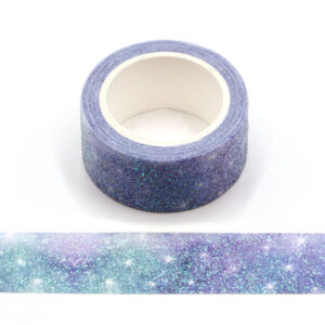 Starry Night Sky Glitter Washi Tape Sparkly Design