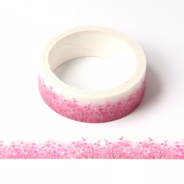 Pink and White Cherry Blossom Tree Floral Washi Tape 15mm x 5meters
