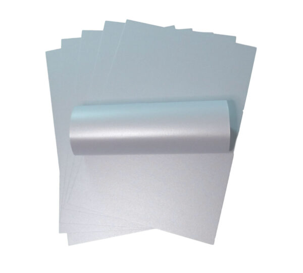 10 Sheets Powder Blue A4 Pearlescent Double Sided Card 300gsm