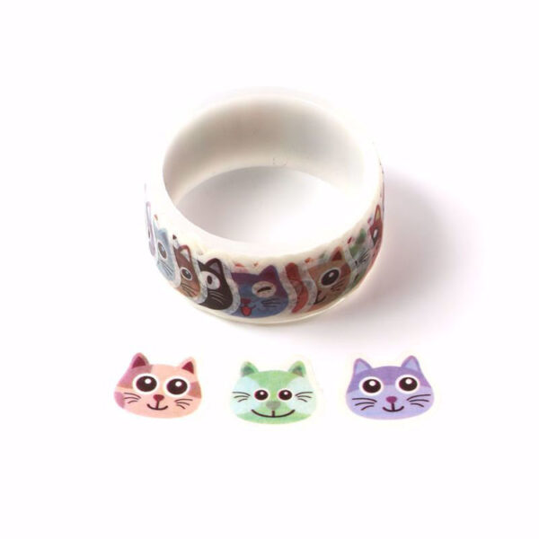 Many Kinds of Cats Washi Tape Stickers Roll 27mm x 100 Stickers