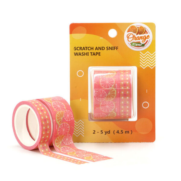 Pack of 2 Fragrance Orange Scented Washi Tape 4.5m