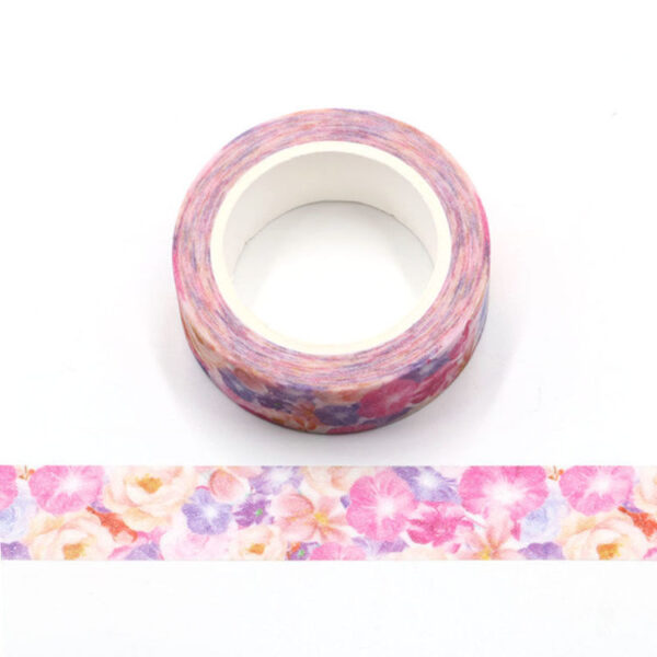 Blooming Flowers Floral Decorative Washi Tape 15mm x 5m
