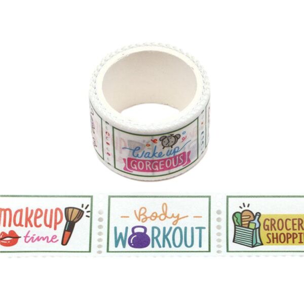 Daily Schedule / Planner Postage Stamp Washi Tape 25mm x 3m