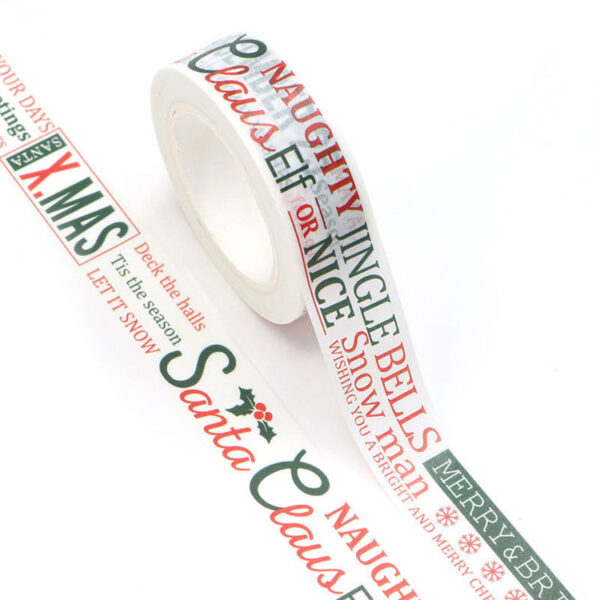 Christmas Words Washi Tape 15mm x 10m