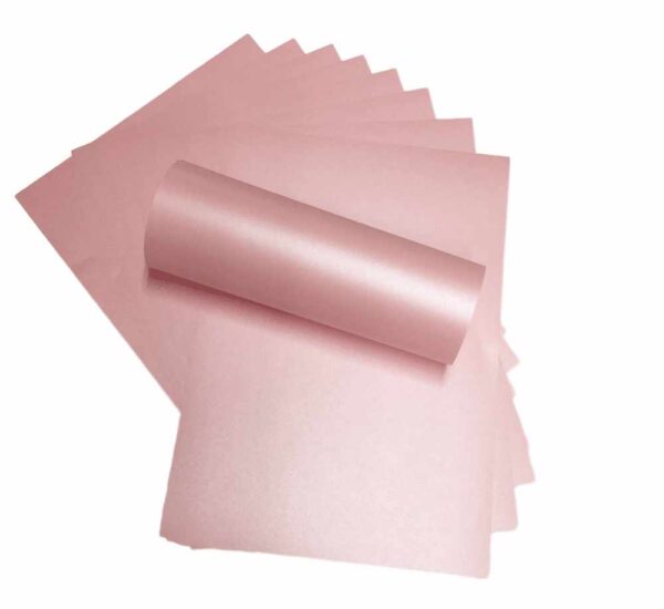Scrapbook Paper Pearlescent Petals Pink 120gsm