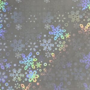 Snowflake Christmas Self Adhesive Transparent Holographic Vinyl Overlay Sheets Lamination