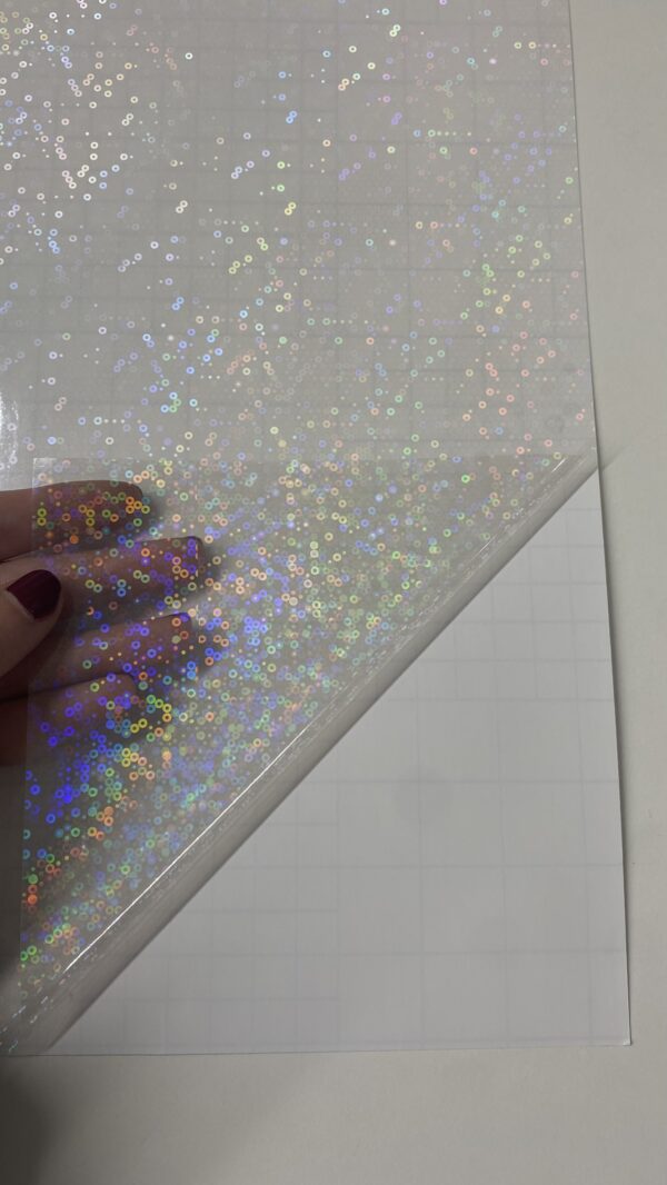 Sparkle Dots/Bubbles Self Adhesive Transparent Holographic Vinyl Overlay Sheets