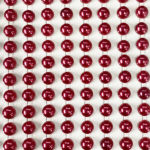 200 ROYAL RED Round Pearls 6mm Flat Backed Round Self Adhesive Beads