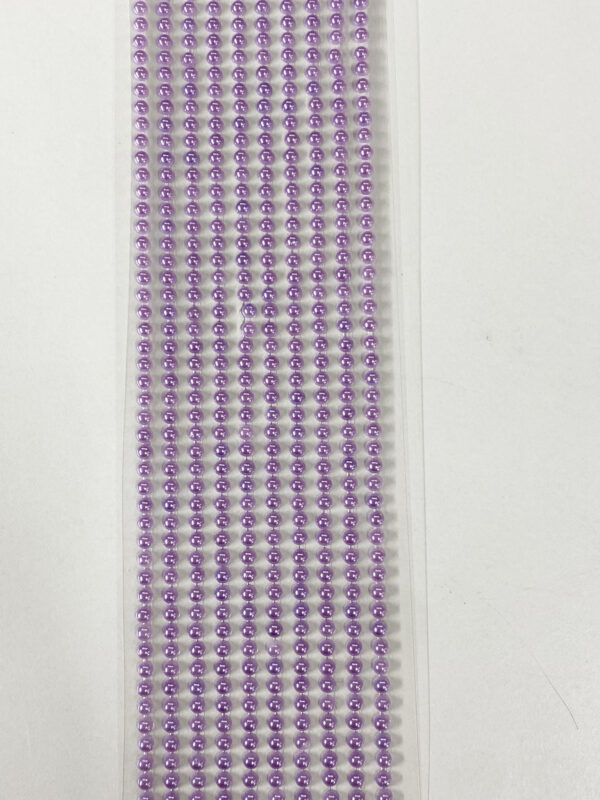 500 Lilac Purple Mini 3mm Pearls Flat Backed Round Self Adhesive Beads