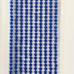 500 Royal Blue Mini 3mm Pearls Flat Backed Round Self Adhesive Beads
