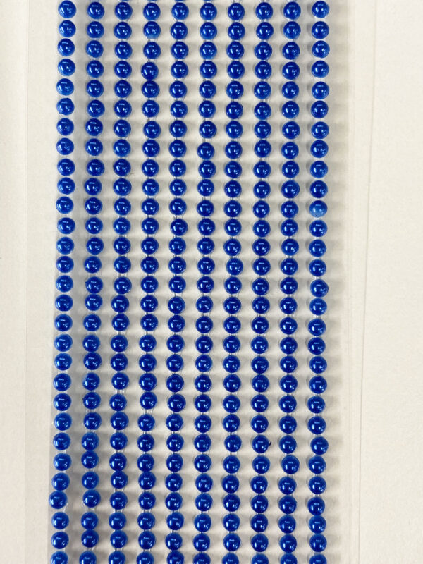 500 Royal Blue Mini 3mm Pearls Flat Backed Round Self Adhesive Beads